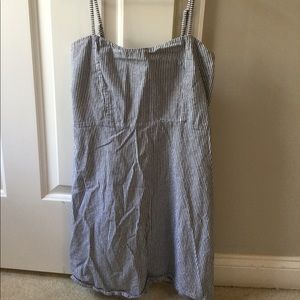 Blue and white striped dress brandy melville